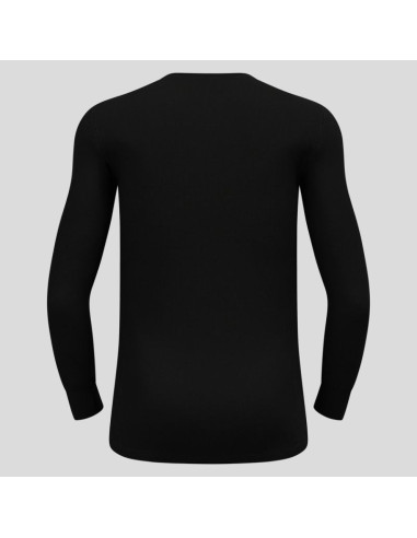 Koszulka termoaktywna z długim rękawem męska odlo active warm bl top crew neck l/s czarna