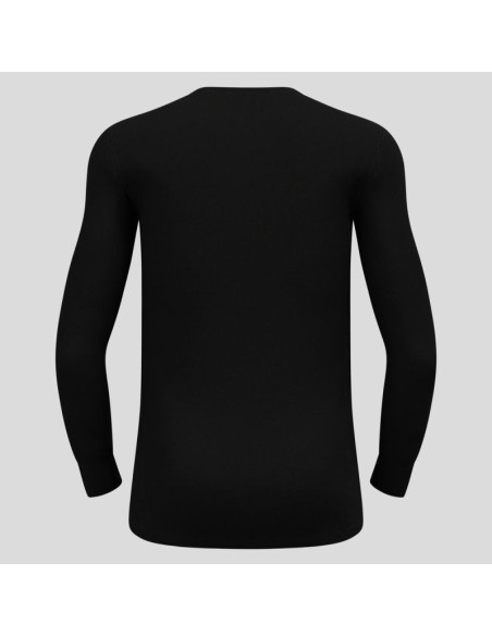 Koszulka termoaktywna z długim rękawem męska odlo active warm bl top crew neck l/s czarna