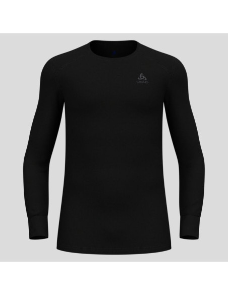Koszulka termoaktywna z długim rękawem męska odlo active warm bl top crew neck l/s czarna