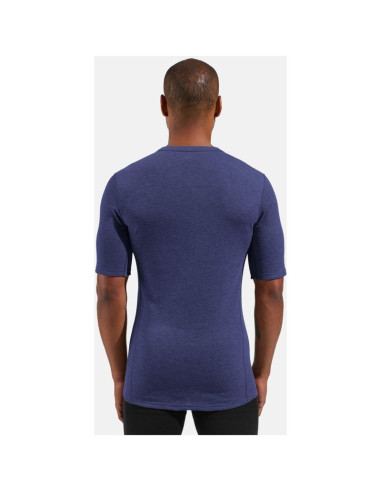 Bielizna termoaktywna z długim rękawem odlo bl top crew neck s/s active warm niebieska