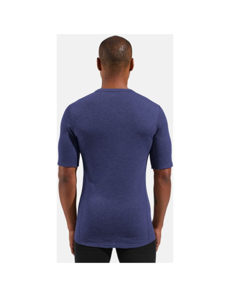 Bielizna termoaktywna z długim rękawem odlo bl top crew neck s/s active warm niebieska