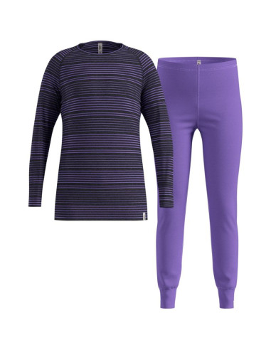 Bielizna termoaktywna - zestaw odlo set long active warm set fioletowa