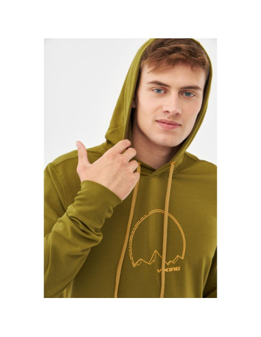 Bluza męska viking panaka hoodie bamboo man z kapturem zielona