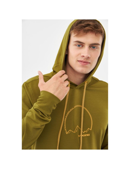 Bluza męska viking panaka hoodie bamboo man z kapturem zielona
