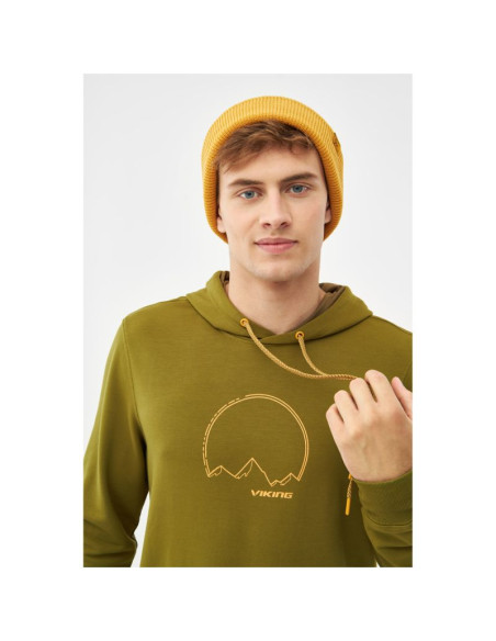 Bluza męska viking panaka hoodie bamboo man z kapturem zielona