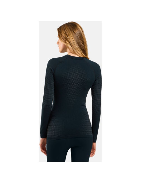 Koszulka termoaktywna damska odlo performance warm bl top crew neck l/s czarna
