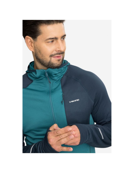 Bluza męska viking birger man rozpinana z kapturem niebiesko granatowa