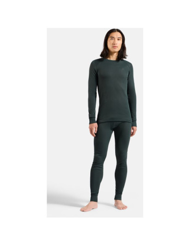Bielizna termoaktywna z długim rękawem odlo bl top crew neck l/s active warm zielona
