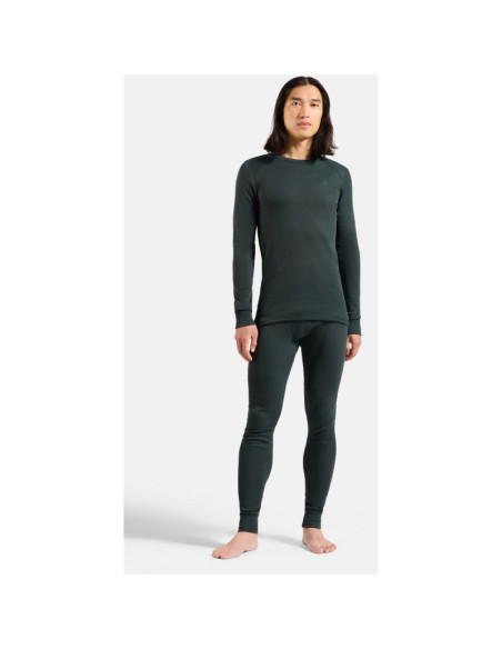 Bielizna termoaktywna z długim rękawem odlo bl top crew neck l/s active warm zielona