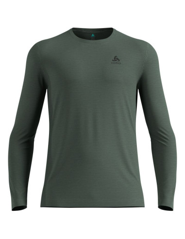 Bielizna termoaktywna z długim rękawem odlo bl top crew neck l/s merino 160 zielona