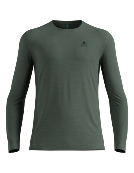 Bielizna termoaktywna z długim rękawem odlo bl top crew neck l/s merino 160 zielona