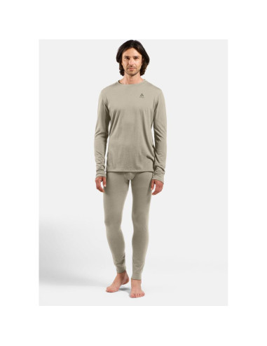 Bielizna termoaktywna z długim rękawem odlo bl top crew neck l/s merino 160 szara