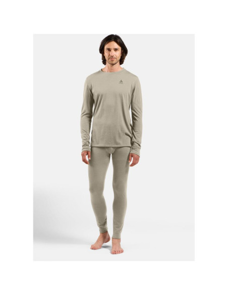 Bielizna termoaktywna z długim rękawem odlo bl top crew neck l/s merino 160 szara