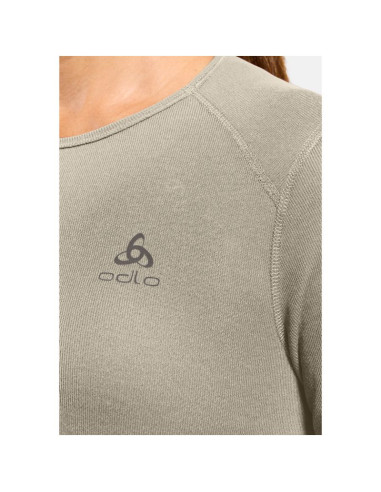 Bielizna termoaktywna z długim rękawem odlo bl top crew neck s/s active warm szara