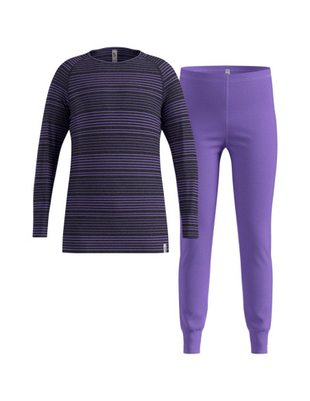 Bielizna termoaktywna - zestaw odlo set long active warm set fioletowa