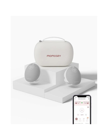 Momcozy m9 – bezprzewodowy laktator hands-free, szary, zestaw podwójny