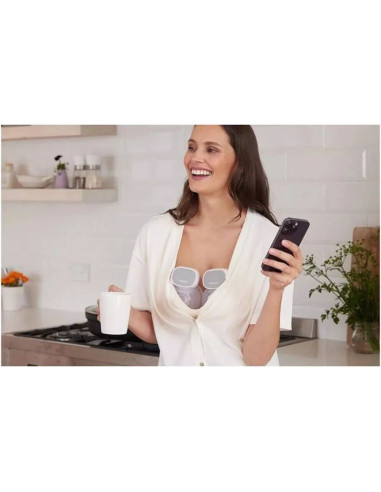 Momcozy m9 – bezprzewodowy laktator hands-free, szary, zestaw podwójny