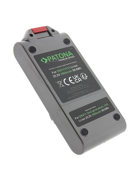 Patona premium akumulator dyson v11 (2.generation) v15, 3950mah, 25.2v li-ion