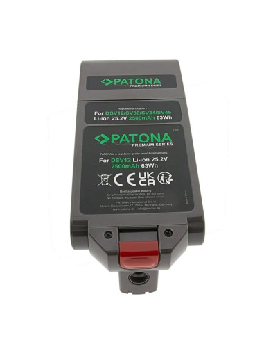 Patona premium akumulator dyson v12 sv30 sv34 sv46, 2500mah, 25.2v li-ion