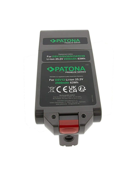 Patona premium akumulator dyson v12 sv30 sv34 sv46, 2500mah, 25.2v li-ion
