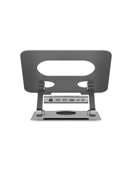 Unitek podstawka pod laptop z hub usb-c 5w1 2x usb-a hdmi 2.0 rj45 pd100w