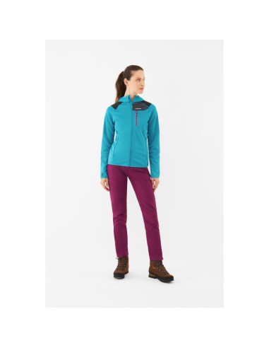 Bluza damska viking yosemite hoodie lady rozpinana z kapturem turkusowa