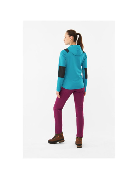 Bluza damska viking yosemite hoodie lady rozpinana z kapturem turkusowa
