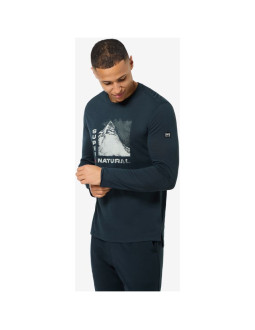 Longsleeve super.natural m super mountain ls granatowy