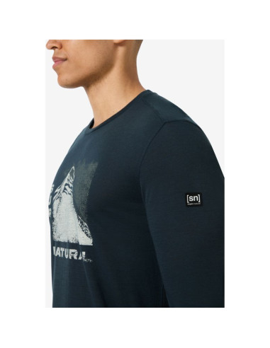 Longsleeve super.natural m super mountain ls granatowy