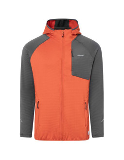 Bluza męska viking birger man rozpinana z kapturem pomarańczowo szara 2