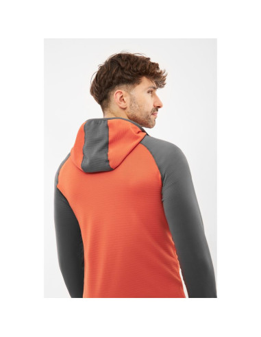 Bluza męska viking birger man rozpinana z kapturem pomarańczowo szara