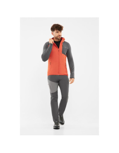 Bluza męska viking birger man rozpinana z kapturem pomarańczowo szara