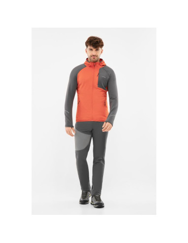 Bluza męska viking birger man rozpinana z kapturem pomarańczowo szara