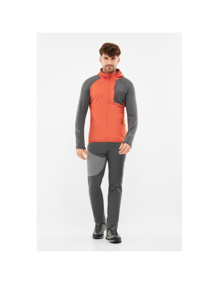 Bluza męska viking birger man rozpinana z kapturem pomarańczowo szara
