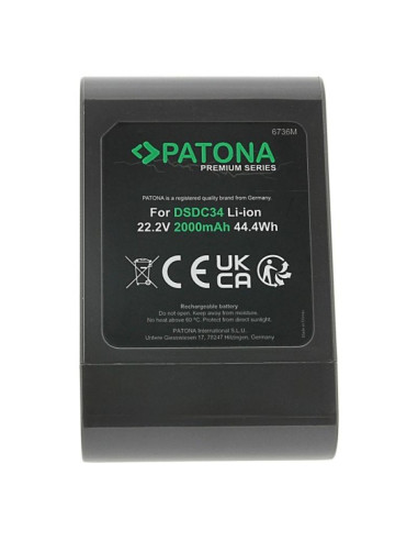 Patona premium akumulator dyson dc44 dc34, 2000mah, 22.2v, li-ion