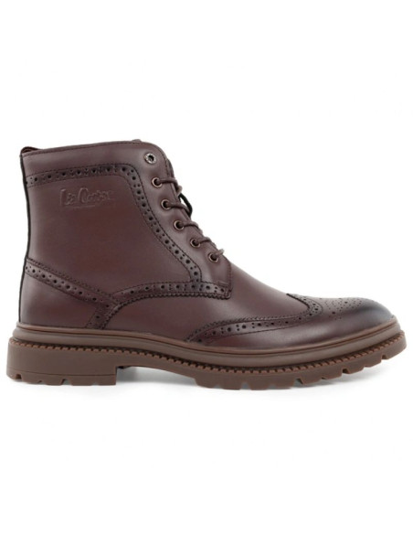 Lee cooper buty męskie sztyblety trzewiki eleganckie skórzane brązowe