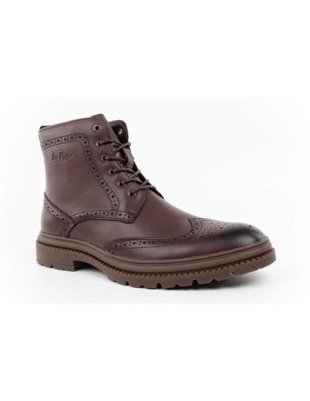 Lee cooper buty męskie sztyblety trzewiki eleganckie skórzane brązowe