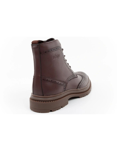 Lee cooper buty męskie sztyblety trzewiki eleganckie skórzane brązowe