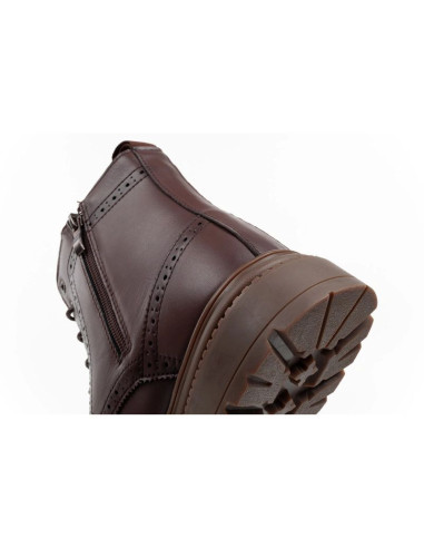 Lee cooper buty męskie sztyblety trzewiki eleganckie skórzane brązowe