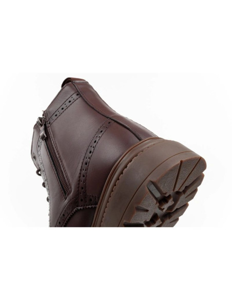 Lee cooper buty męskie sztyblety trzewiki eleganckie skórzane brązowe