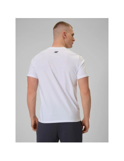 T-shirt regular z nadrukiem męski 4f 4fraw25ttshm3611-10s 2