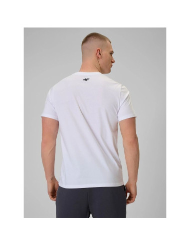 T-shirt regular z nadrukiem męski 4f 4fraw25ttshm3611-10s