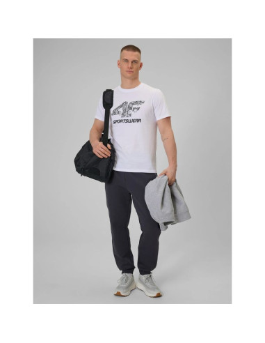 T-shirt regular z nadrukiem męski 4f 4fraw25ttshm3611-10s