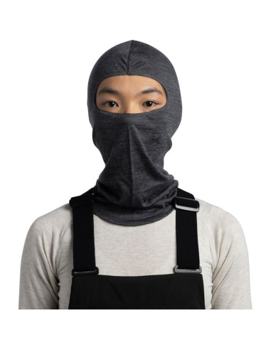 Kominiarka buff merino lightweight balaclava - solid grey