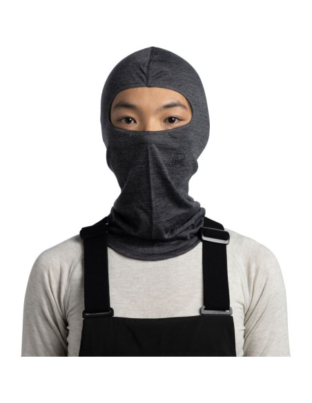 Kominiarka buff merino lightweight balaclava - solid grey