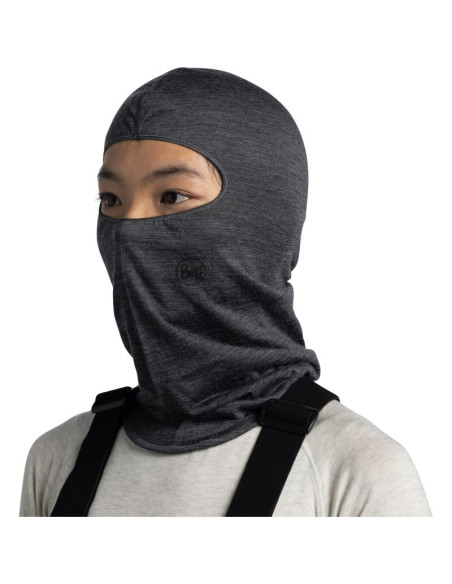 Kominiarka buff merino lightweight balaclava - solid grey