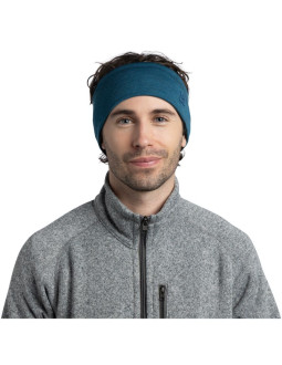 Opaska buff merino wide headband solid ocean 2