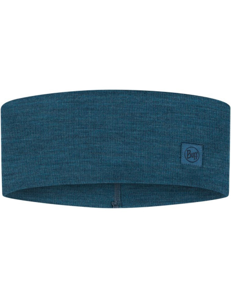 Opaska buff merino wide headband solid ocean