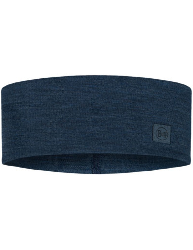 Opaska buff merino wide headband solid night blue