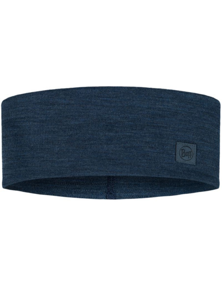 Opaska buff merino wide headband solid night blue